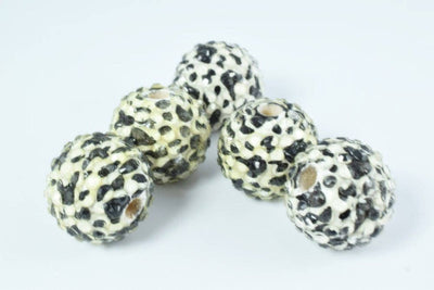 22mm Animal Print Resin Wooden Basketball Ball Round Beads,wooden beads, Wholesale Beads, Basketball Wives Beads, Round Rh...