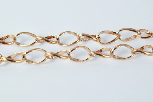 18K Pinky gold filled EP tarnish resistant Chain 23" Inch CG42 jewelry making supplies - detail image 2