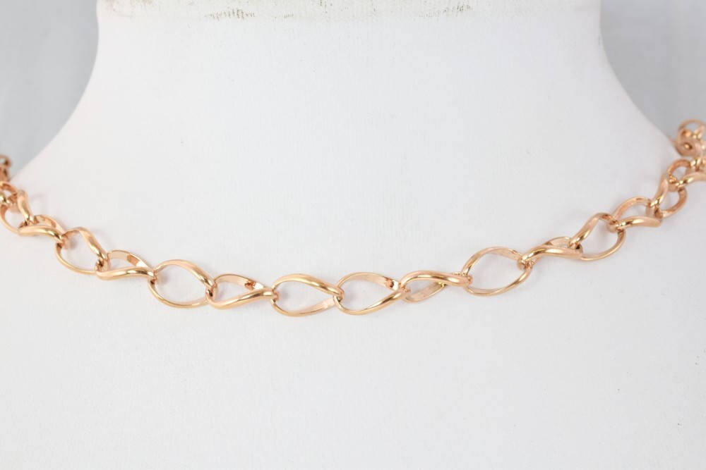 18K Pinky gold filled EP tarnish resistant Chain 23" Inch CG42 jewelry making supplies - detail image 5