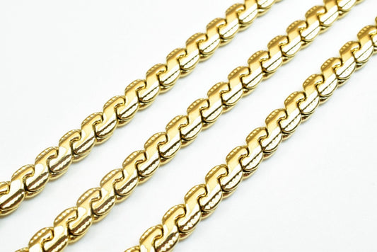 18K Gold Filled Alternative Chain Jewelry Making, 19.5" Herringbone Style (2mm Thick, Tarnish-Resistant , Unisex)
