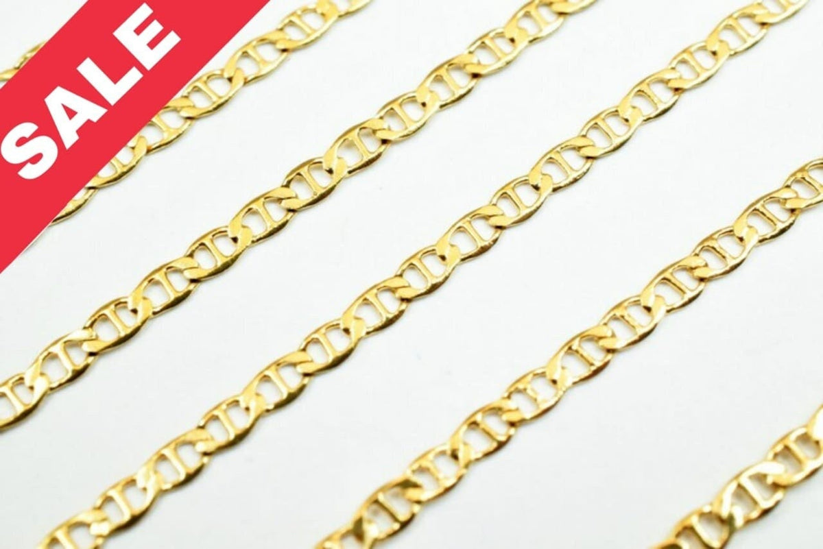 2mm Gold Plated Chain - Electroplated Tarnish Resistant Jewelry Supply - 18K Copper Metal, Fine Beading, Sold by Foot