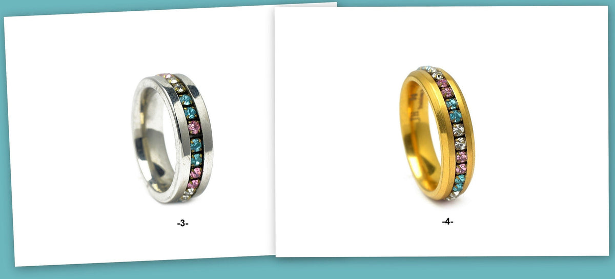 Gold Filled EP Ring World Simple design and multi color different sizes jewelry making supplies