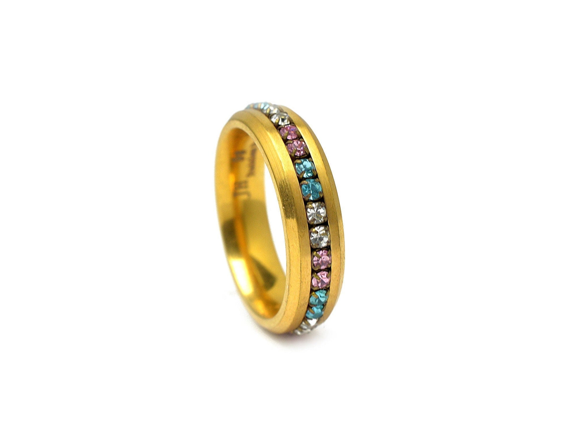 Gold Filled EP Ring World Simple design and multi color different sizes jewelry making supplies - detail image 7