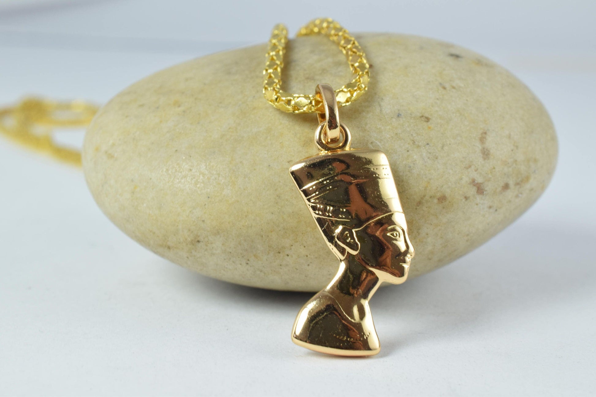 18KT Nefertiti Charm as Gold Filled* Egyptian Queen/Evil Eye Pendant, Wholesale as Gold Filled* Pendants,Egyptian Jewelry...