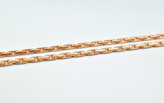 Dark Rose Gold Filled EP Chain Size 17" Long 1.5mm Width, Rose Gold Filled Chain Findings, For Jewelry Making Item #CG221...