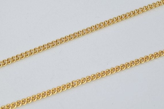 22.5" 18k Gold Filled Look, EP Chain  Cg77 jewelry making supplies - detail image 5