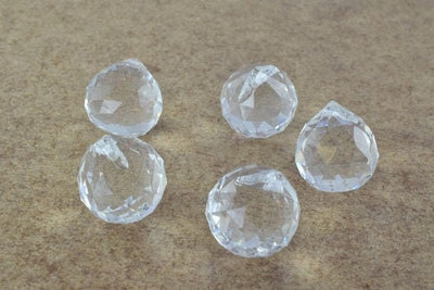 Crystal Drop Ball 20mm Clear or Clear AB Iridescent Size 20mm Faceted Chandelier Crystals Prisms Balls jewelry making supp...