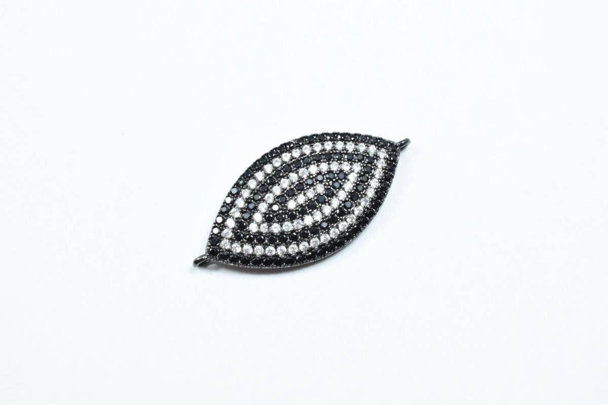 Marquise Shape Eye Micro Pave CZ Rhinestone Spacer Beads High Quality Horizontal Hole 3 Colors jewelry making supplies - d...