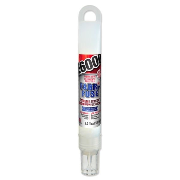 E6000 Fabri Fuse Fabric Adhesive - Clear Flexible Glue - Acid-Free, Washable, Textile Repair, 2 fl. oz