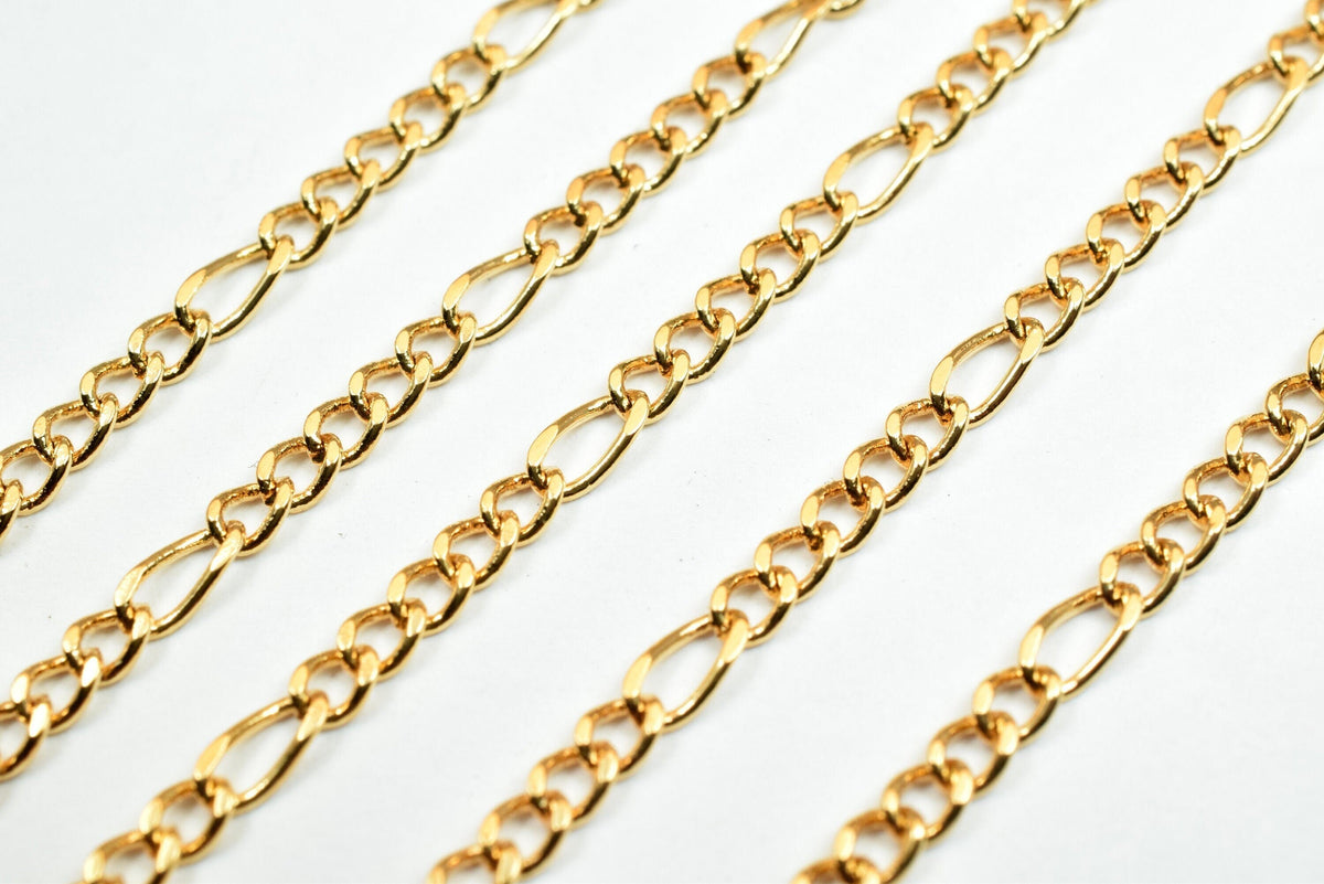 2mm Gold Plated Chain Jewelry Supply, Electroplated Tarnish Resistant (18k GFC012, Lead-Free, Sold by Foot)