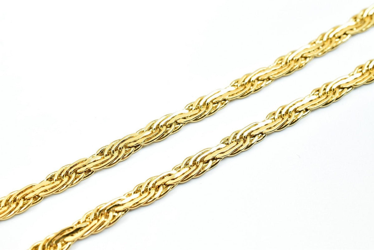 18K Gold Filled EP Chain Width 4mm/Thickness 1mm/ Findings for Jewelry Making CG417,CG417A,CG417B/18",20".24" inches jewel...