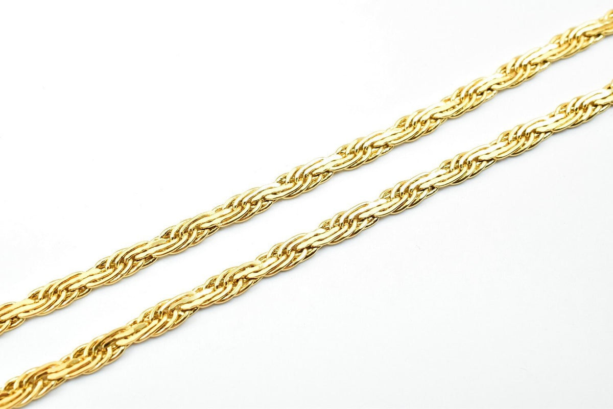 18K Gold Filled EP Chain Width 4mm/Thickness 1mm/ Findings for Jewelry Making CG417,CG417A,CG417B/18",20".24" inches jewel...