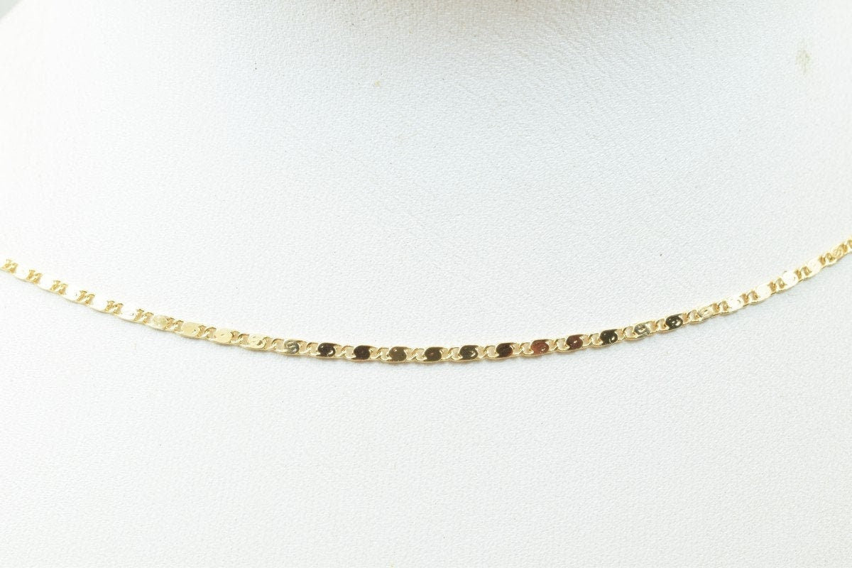 17 1/4" Inches Pinky Gold Filled EP Scroll Chain Scroll Chain, 2mm Width, 18K Gold Filled Chain Findings, For Jewelry Maki...
