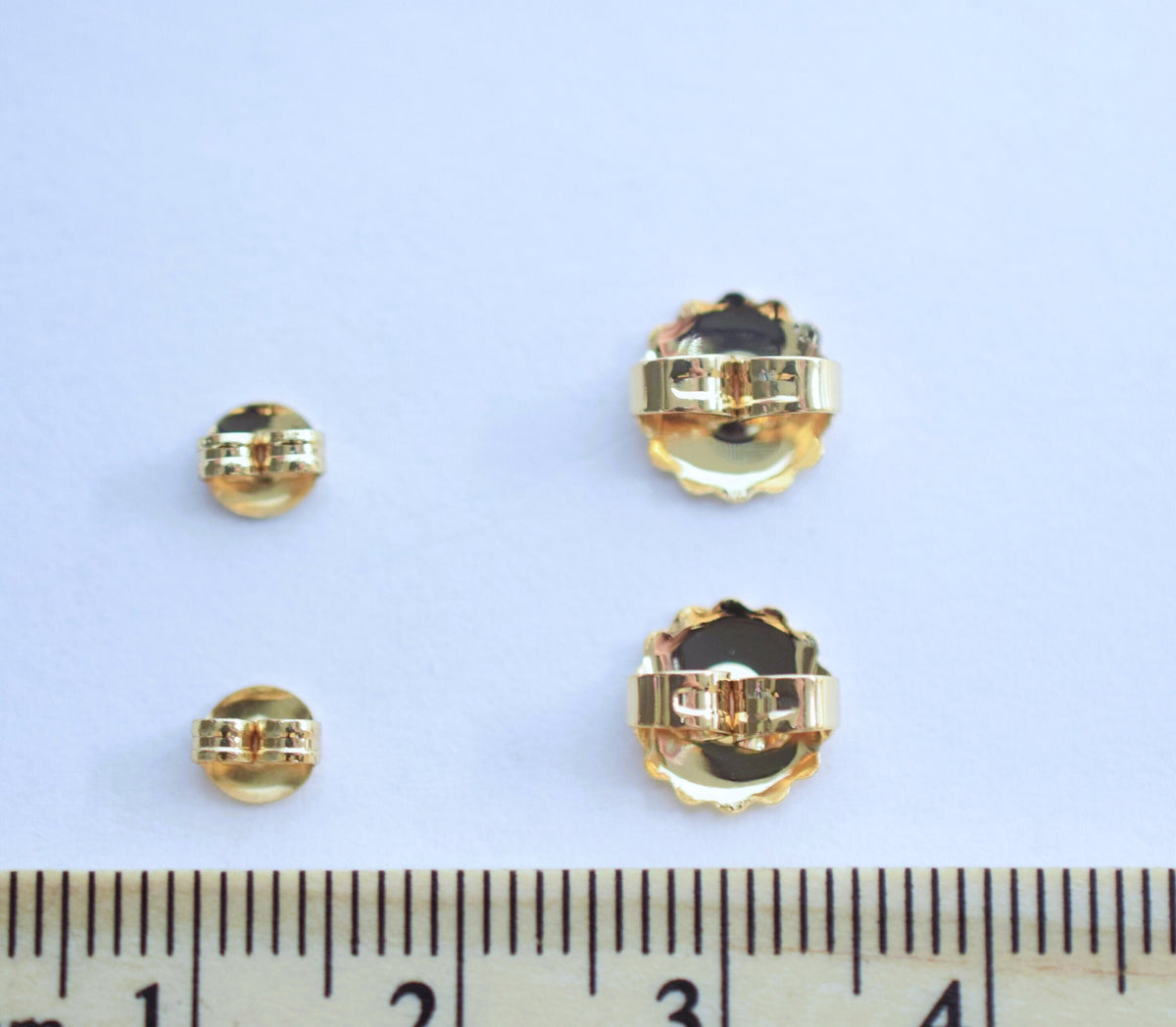 Gold Filled Look, EP Ball Stud/Cup Earring/Earnut different sizes jewelry making supplies - detail image 4