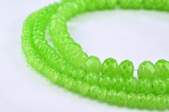 Glass Donut Rondelle Faceted Beads for Jewelry, Decoration, Chandelier 3x4mm, 4x6mm and 6x8mm. 3 Sizes Group 60 PCs each I...