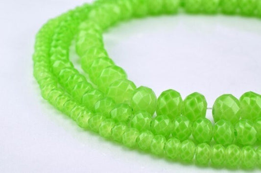 Glass Donut Rondelle Faceted Beads for Jewelry, Decoration, Chandelier 3x4mm, 4x6mm and 6x8mm. 3 Sizes Group 60 PCs each I...