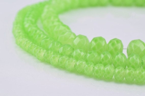 Glass Donut Rondelle Faceted Beads for Jewelry, Decoration, Chandelier 3x4mm, 4x6mm and 6x8mm. 3 Sizes Group 60 PCs each I...