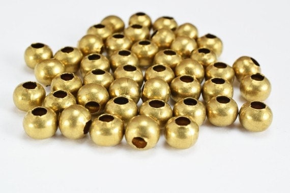 6x5mm Brass Beads, 60 PCs, Smooth Seamless Spacer Beads for Jewelry Making jewelry making supplies
