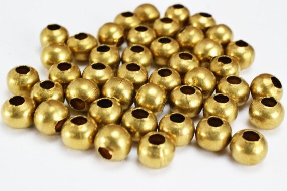 6x5mm Brass Beads, 60 PCs, Smooth Seamless Spacer Beads for Jewelry Making jewelry making supplies - detail image 2