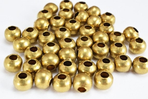 6x5mm Brass Beads, 60 PCs, Smooth Seamless Spacer Beads for Jewelry Making jewelry making supplies - detail image 3