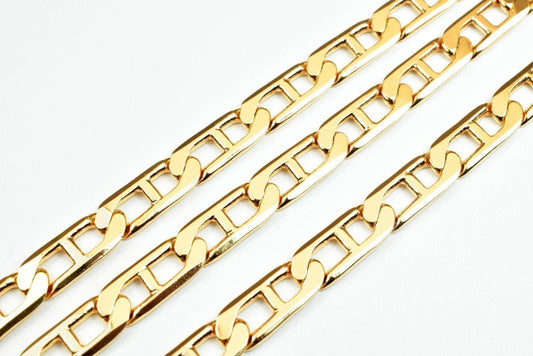 23 Inch 18K Gold Filled Alternative Chain: Anchor Design - Tarnish Resistant, Metal, Jewelry Making Supply