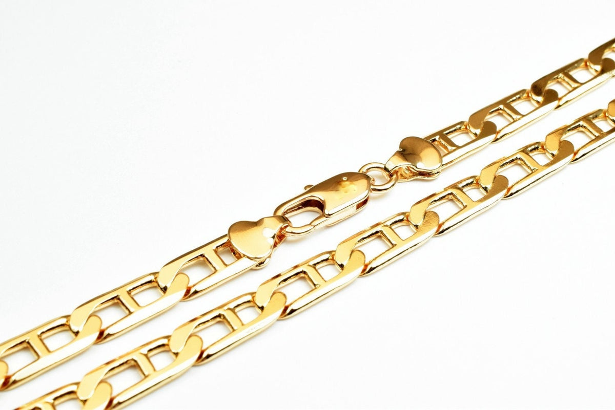 23 Inch 18K Gold Filled Alternative Chain: Anchor Design - Tarnish Resistant, Metal, Jewelry Making Supply