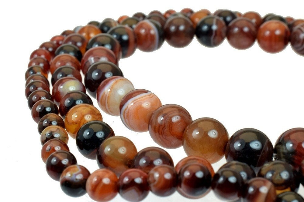 red brown botswana madagascar agate gemstone round beads 6 mm 8 mm 10 mm natural stones beads healing stone chakra stones...