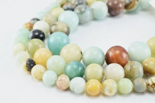 natural amazonite gemstone round beads 4 mm 6 mm 8 mm 10 mm natural stones beads natural healing stone chakra stones for j...