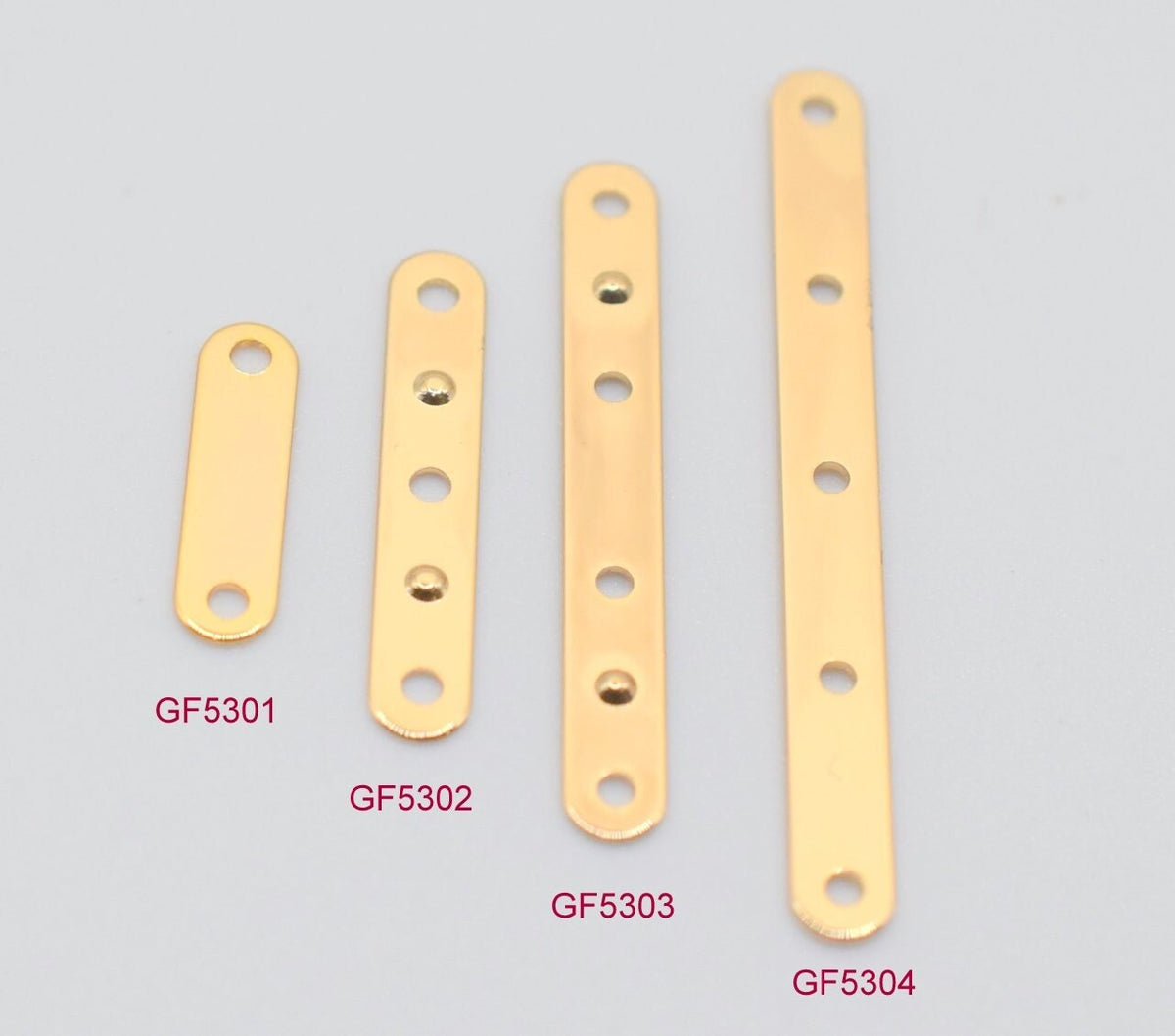 18K Gold Filled Alternative Spacer Bar: Five Line Design, Tarnish-Resistant Finish | Jewelry Making Supplies | Multiple Sizes