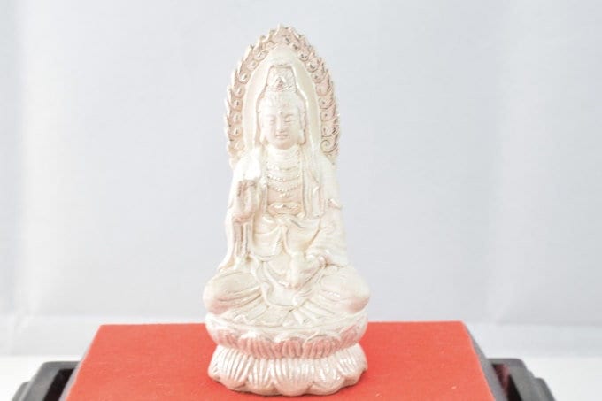 Vintage Pure Silver 999 buddha statue 100 grams jewelry making supplies - detail image 4