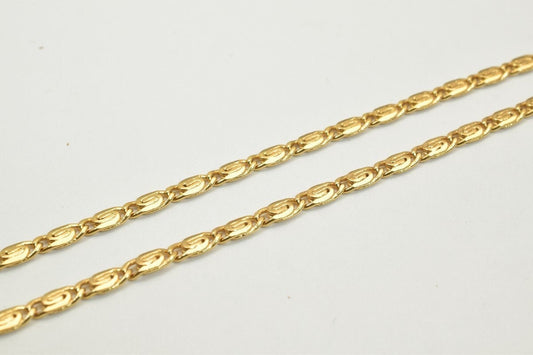 18k gold filled EP tarnish resistant chain 17" length 3mm width inch cg60 jewelry making supplies