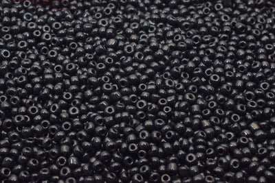 Black glass seed beads sizes 8.0/6.0 sold by 1 lb/ pound size 8/0, 6/0 jewelry making supplies - detail image 3