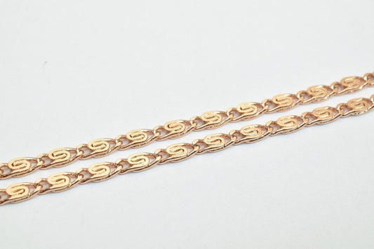 19 Inch Chain Rose Gold Filled Alternative : 18K , Tarnish Resistant Finish | 2.5mm Width, 1mm Thickness