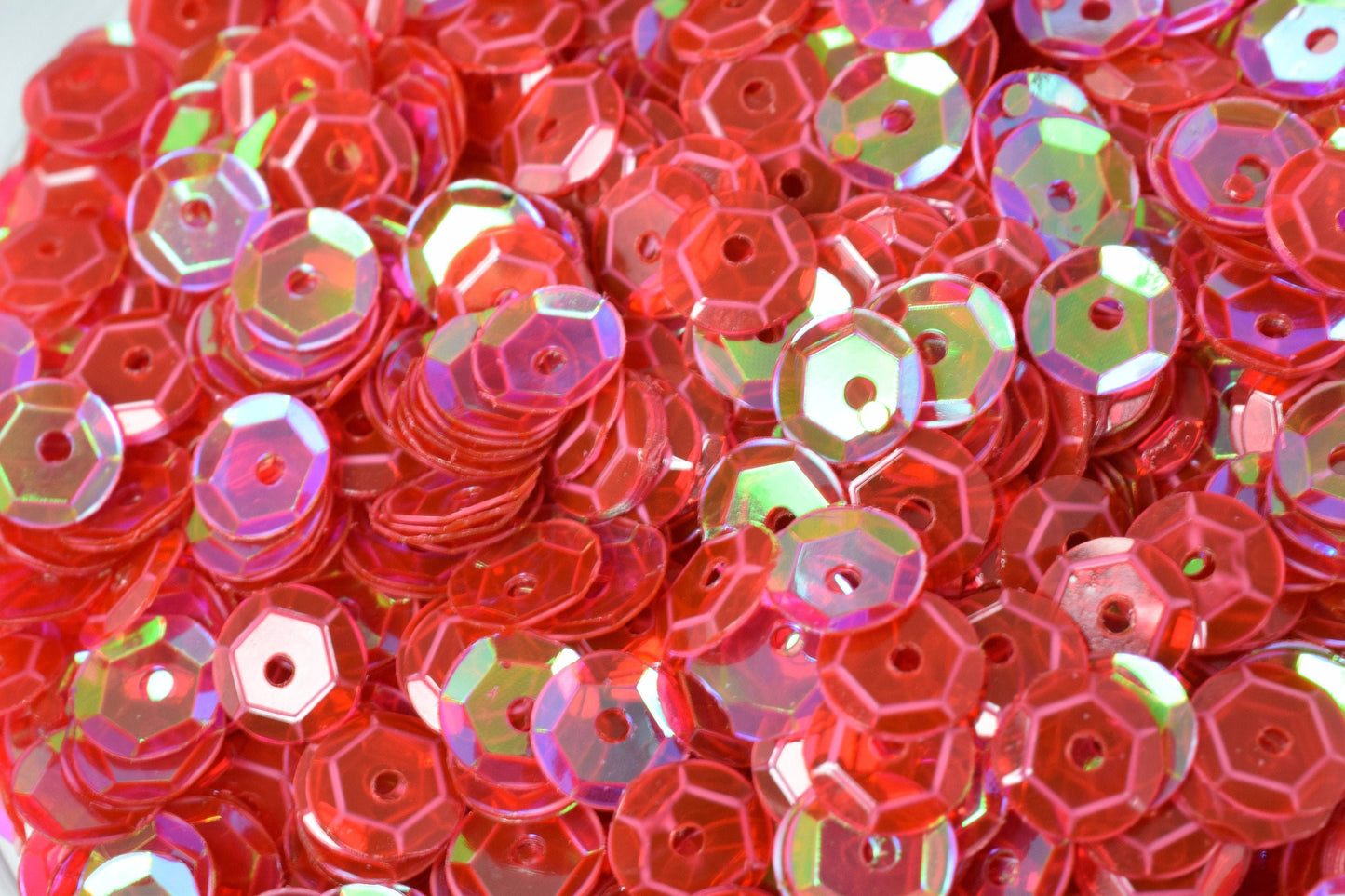 3/4/6mm Translucent Red Cup Iridescent Sheen Round Sequins/Loose Paillettes,Wholesale Sequins,Shimmering Sequin Apparel je...