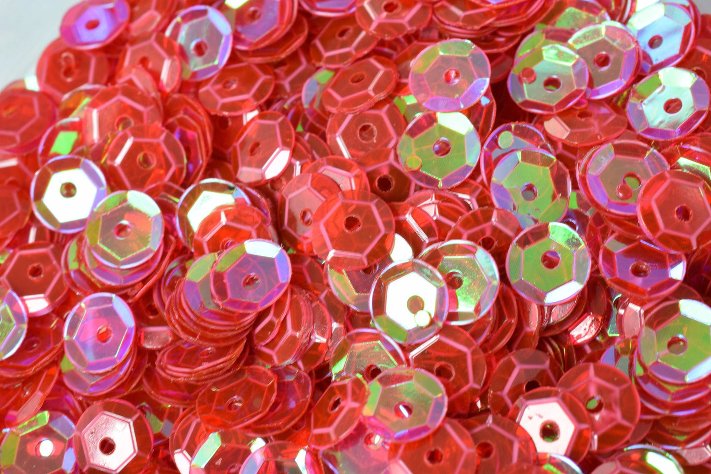 3/4/6mm Translucent Red Cup Iridescent Sheen Round Sequins/Loose Paillettes,Wholesale Sequins,Shimmering Sequin Apparel je...