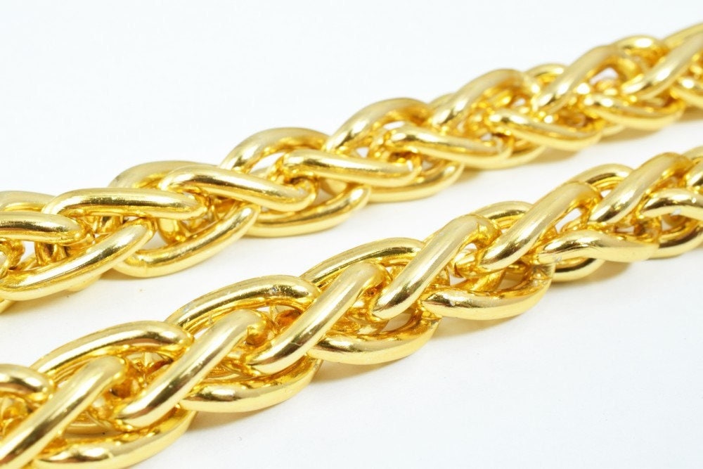 Gold Aluminum Chain, Open Link for Handmade bracelet, Necklace Jewelry Accessories. 1 Yard (3 Feets), Item# 1439 jewelry m...