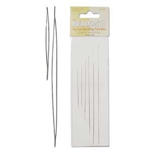 Big Eye Beading Needles Jewelry Making Tools, Large Soldered Eye (2.125" & 5", Assorted Packs, Steel)
