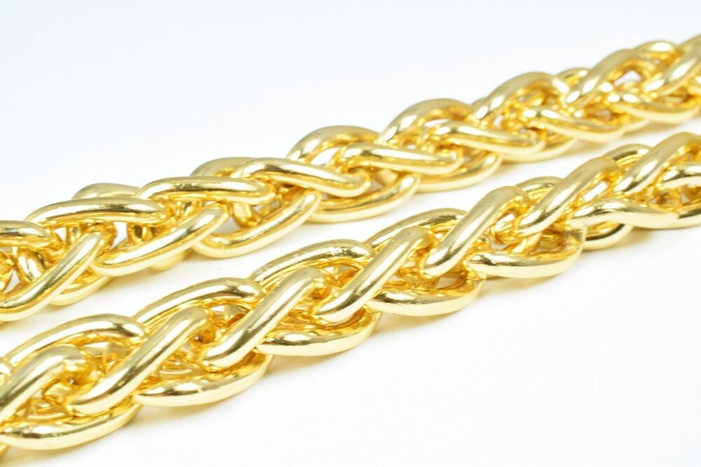Gold Aluminum Chain, Open Link for Handmade bracelet, Necklace Jewelry Accessories. 1 Yard (3 Feets), Item# 1439 jewelry m...
