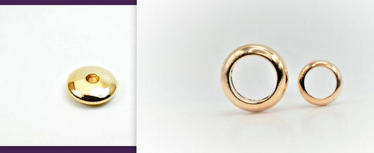 18K Gold Filled Look, Rondel Spacer Beads, Plain Beads, Seamless Roundel, Various Sizes 6mm, 8mm , 9mm Spacer Findings Bea...