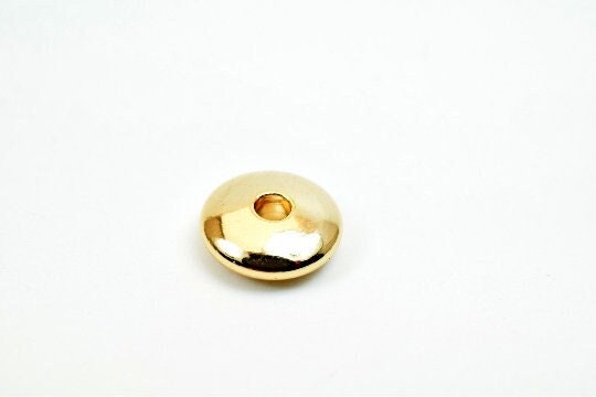 18K Gold Filled Look, Rondel Spacer Beads, Plain Beads, Seamless Roundel, Various Sizes 6mm, 8mm , 9mm Spacer Findings Bea...