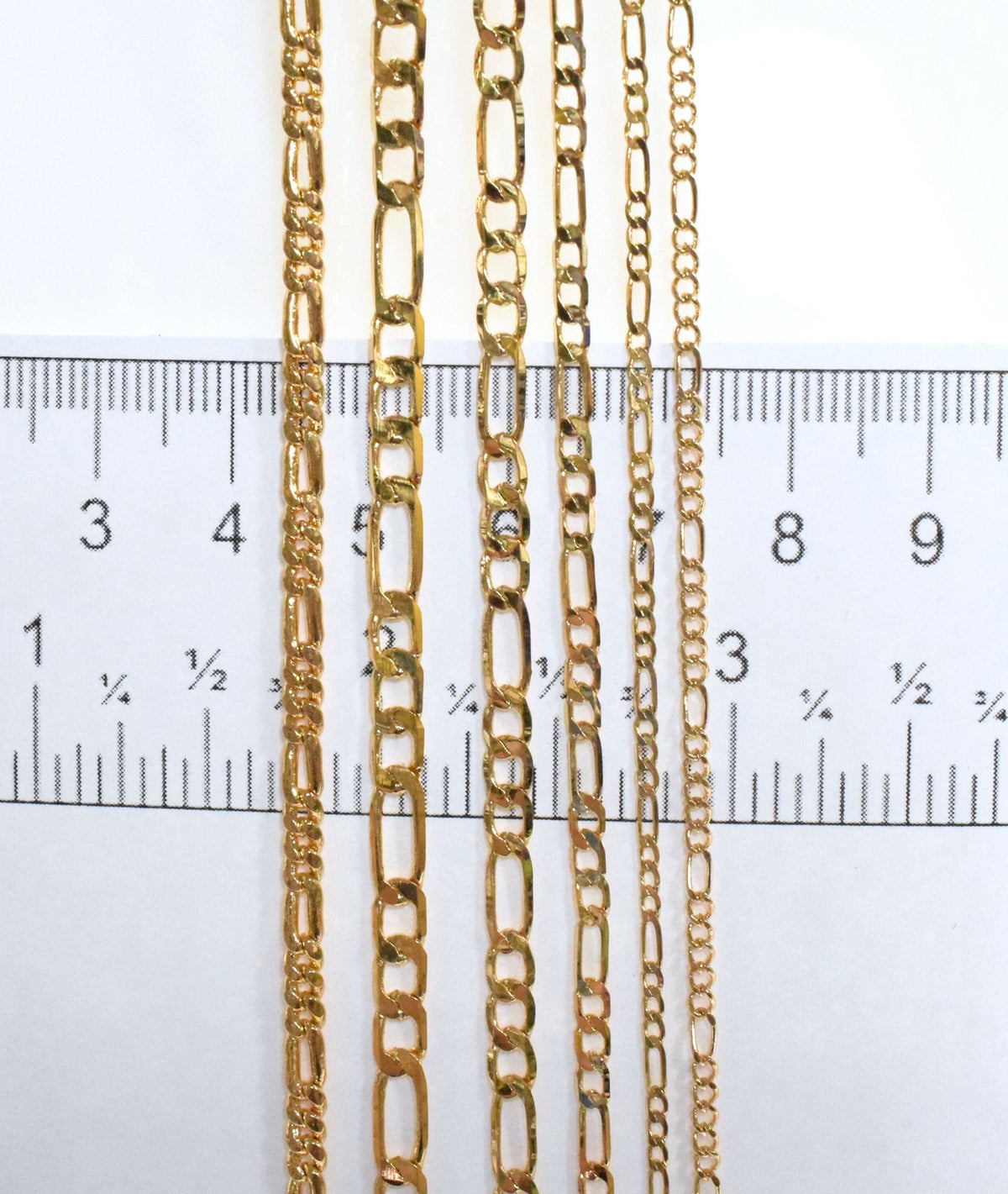 3 Feet 18K Gold Filled Look, Chain Figaro Curb Necklace personalize Chain Width 2mm/3mm/3.5mm/4mm findings for Jewelry Sup...
