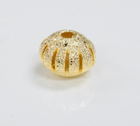 18K/14K Gold Filled Roundel Beads, Stardust Ball, Watermelon Diamond Cut Spacer Findings Beads Jewelry USA Seller Sold 12...