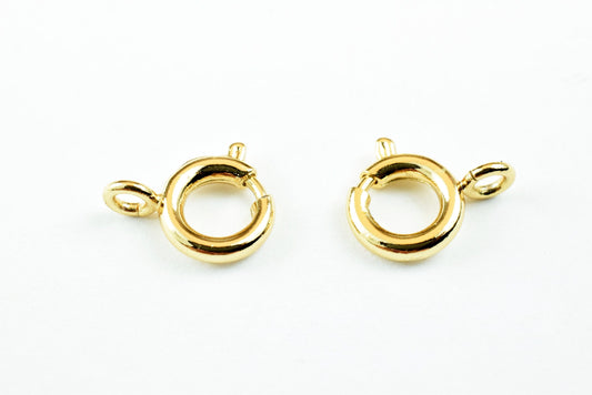 10 PCs 18K Gold Filled Look, Spring Clasp, Various Sizes, 6mm, 9mm, 10mm , 12mm  Gold Filled Look, Findings Beads Jewelry...