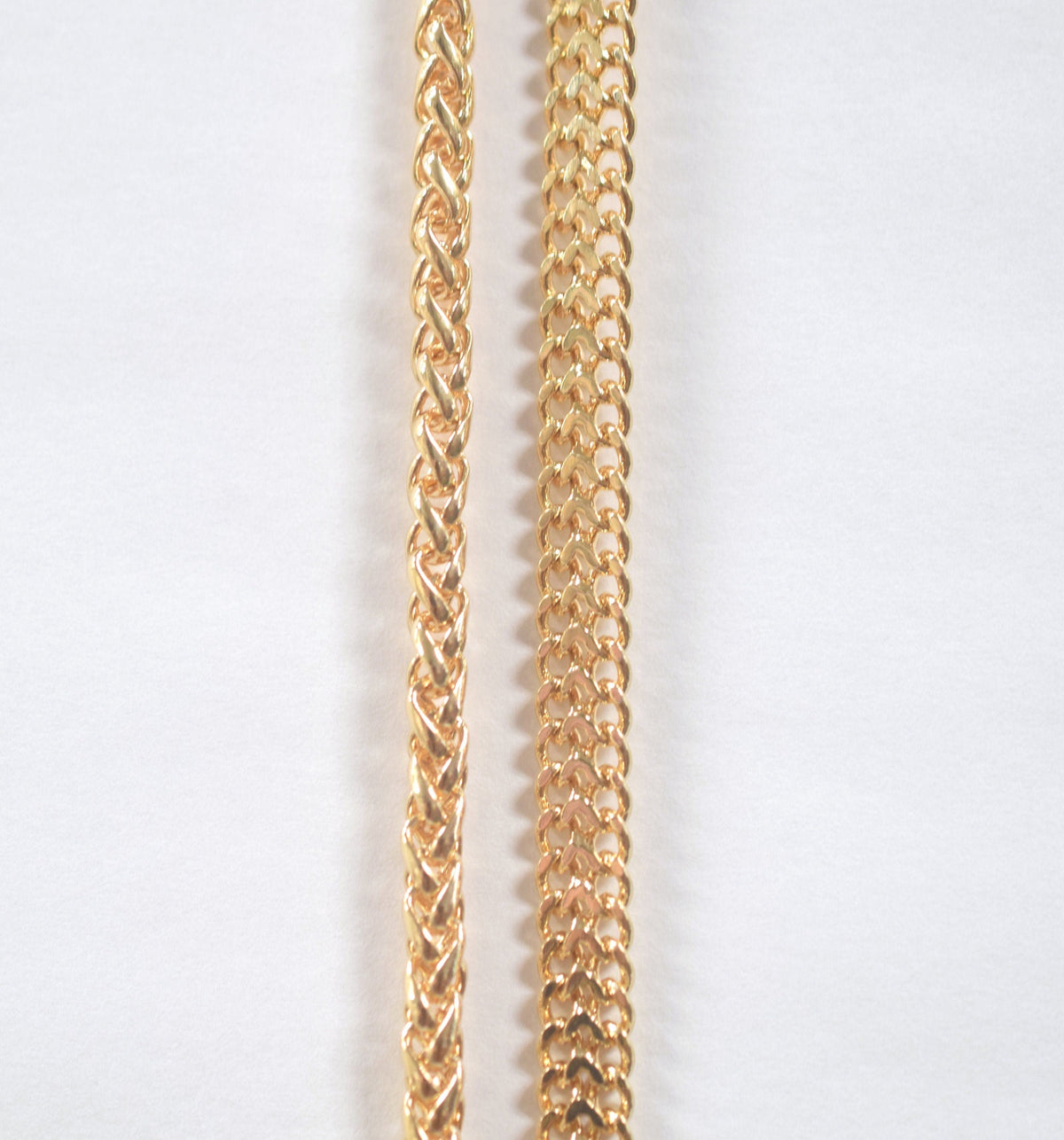 3 feet Gold Filled Look,Long Flat Cable Link Bismarck Cuban Chain Size 6mm, Wheat 4mm Customize necklace chain For Jewelry...