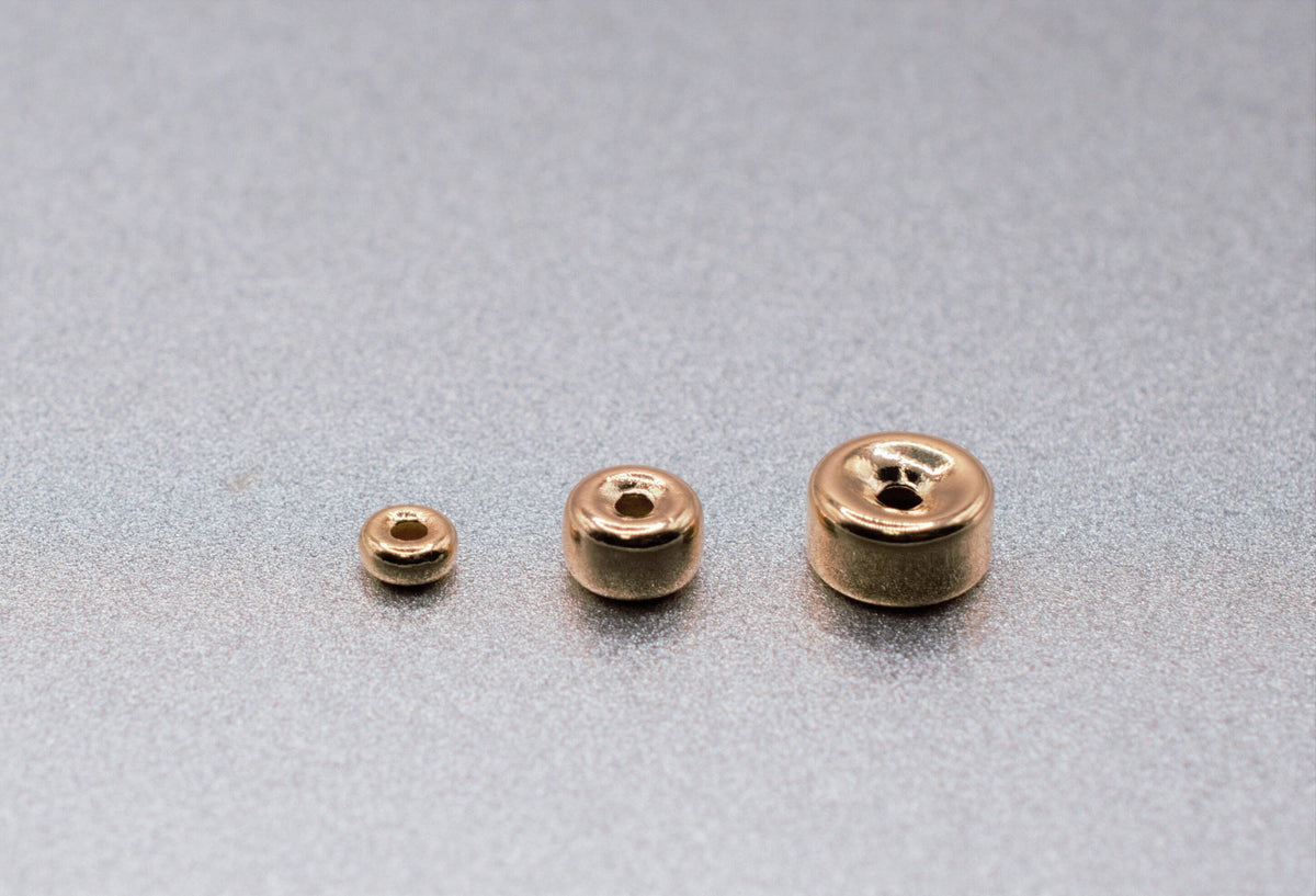 18K Gold Filled Look,Rondel Spacer Beads,Plain Beads, Stardust Roundel, Various Sizes 4mm, 6mm, 8mm,10mm Spacer Findings J...