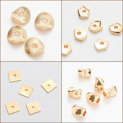 18K Gold Filled Look, EP Roundel Spacer Plain Beads jewelry making supplies