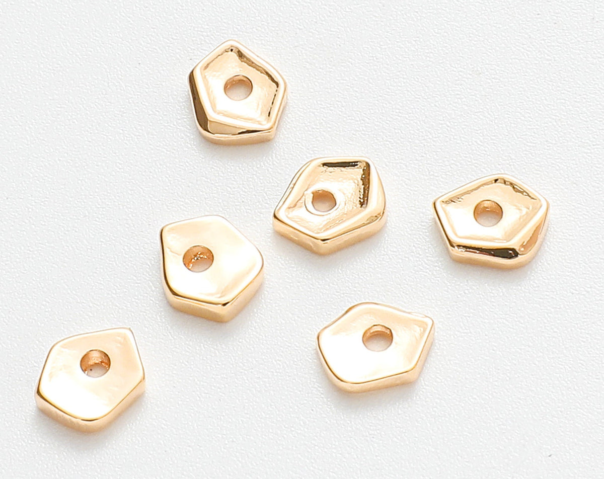 18K Gold Filled Alternative Roundel Spacer Beads: Plain & Twisted Tube Styles - Durable, Water Resistant, Base Findings