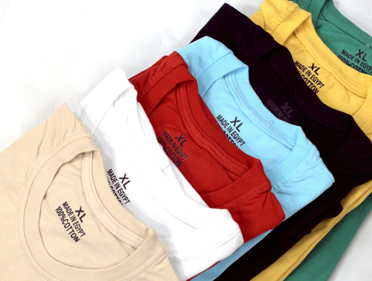 Short Sleeve T Shirt: Luxurious 100% Egyptian Cotton - Soft, Breathable, Durable, Athletic Style, Comfort Fit Tee