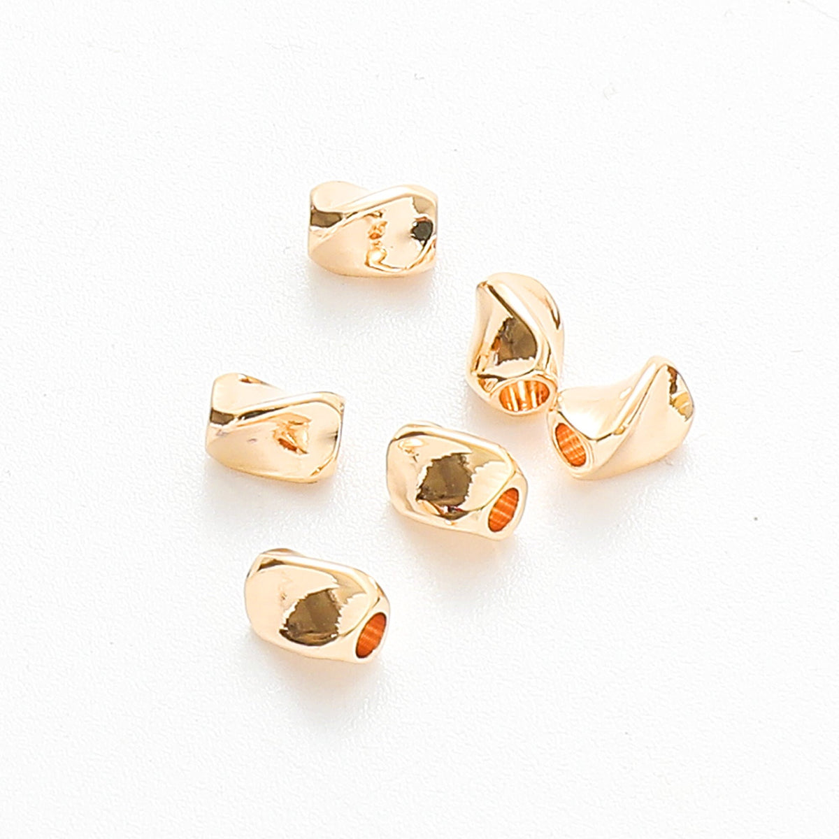 18K Gold Filled Alternative Roundel Spacer Beads: Plain & Twisted Tube Styles - Durable, Water Resistant, Base Findings