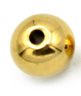 Flat lay of gold-plated spacer beads ranging from 3mm to 12mm displayed in rows